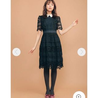 「31 sons de mode 衿付きケミカルレース配色ワンピース」に近い