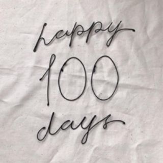 happy100days♥100日♥ワイヤークラフト♥レターバナー(お食い初め用品)