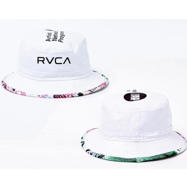 RVCA(ルーカ)の新品 RVCA ルーカ ALL OVER HAT 白 バケットハット バケハ  メンズの帽子(ハット)の商品写真