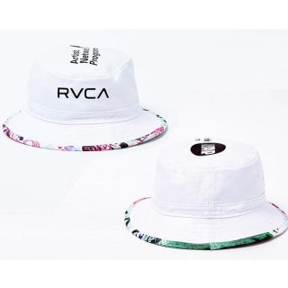 ルーカ(RVCA)の新品 RVCA ルーカ ALL OVER HAT 白 バケットハット バケハ (ハット)