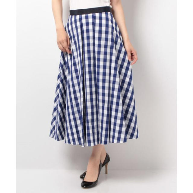 ANAYI(アナイ)のアルアバイル  ギンガムチェックタックフレアスカート レディースのスカート(ロングスカート)の商品写真