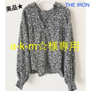 シップスフォーウィメン(SHIPS for women)のSHIPS THE IRON アイロン　小花柄ブラウス　美品★(シャツ/ブラウス(長袖/七分))