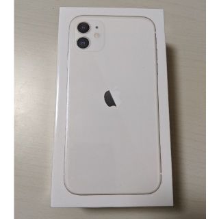 アイフォーン(iPhone)の【新品】iPhone11 ホワイト　Apple版シムフリー 64GBsimフリー(スマートフォン本体)