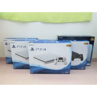 プレイステーション(PlayStation)の5台セット 新品 PS4 500GB ブラックホワイト Pro 1TB ホワイト(家庭用ゲーム機本体)