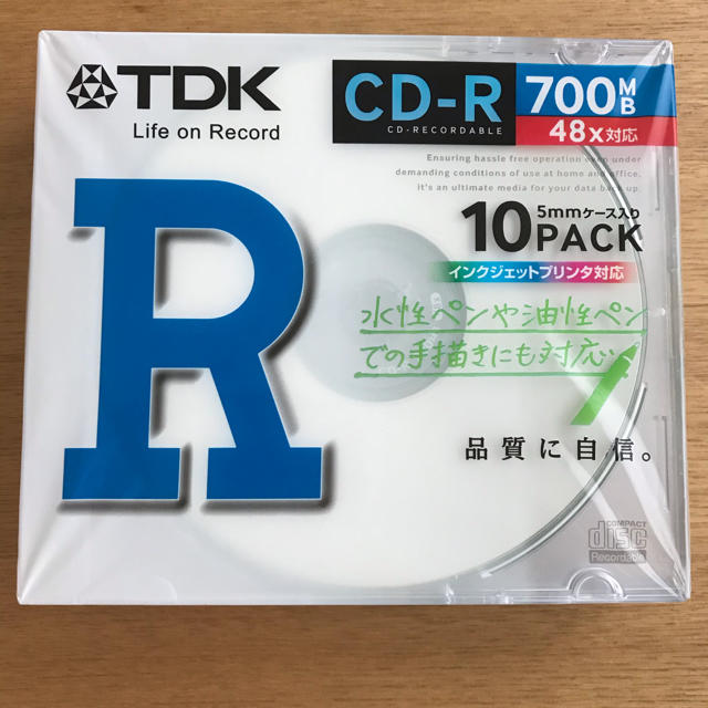 TDK CD-R80  5+4=9枚セット スマホ/家電/カメラのPC/タブレット(PC周辺機器)の商品写真