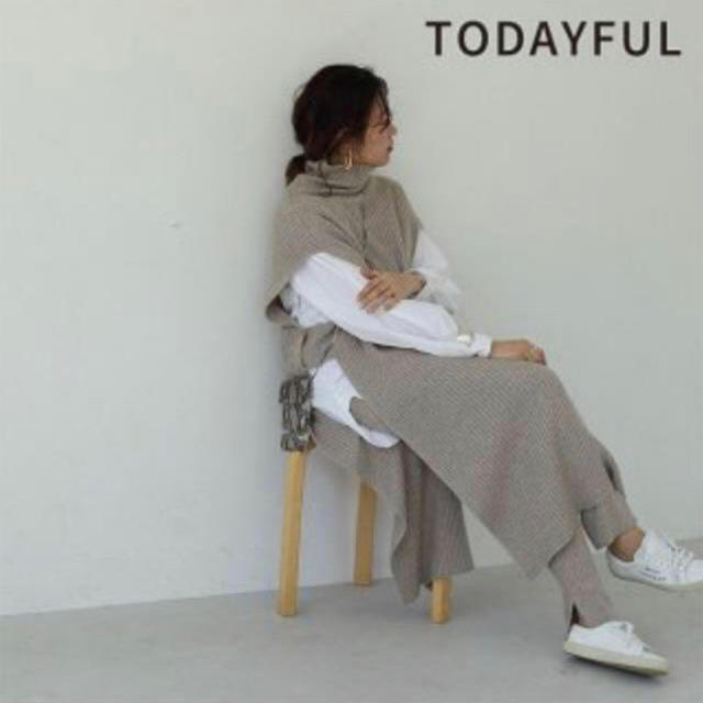 TODAYFUL(トゥデイフル)のtodayfull ニットベストワンピース完売 レディースのトップス(ベスト/ジレ)の商品写真