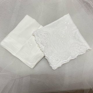 結婚式　白ハンカチペア(ハンカチ)