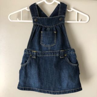 オールドネイビー(Old Navy)のold navy デニム フリル ジャンパースカート 12~18M(ワンピース)