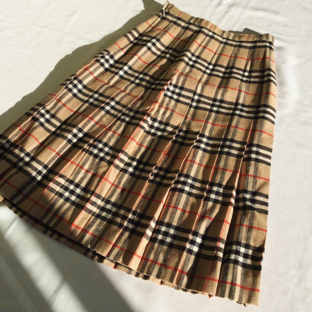 BURBERRY - 90s Burberry ウール プリーツスカート ノバチェック vintageの通販 by hoshinokakera