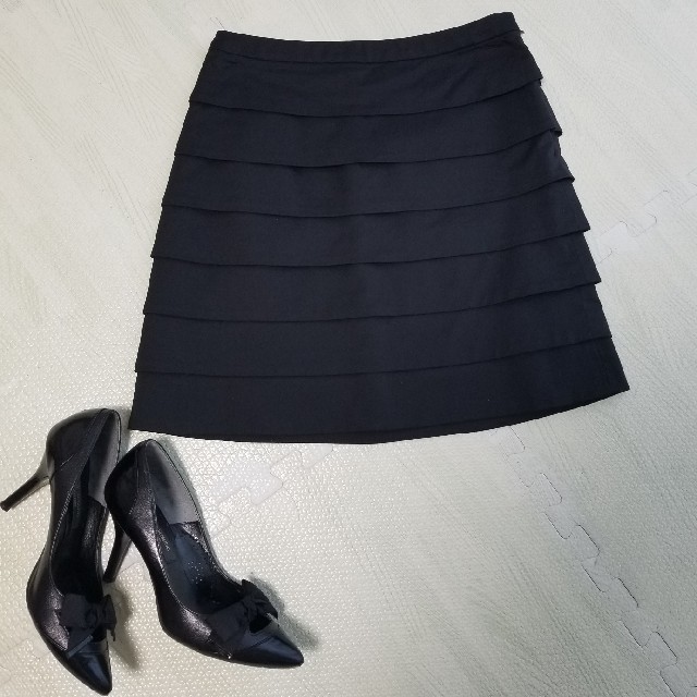 ROPE’(ロペ)のROPE  黒スカート　入園式　入学式　卒業式　フォーマル レディースのスカート(ひざ丈スカート)の商品写真