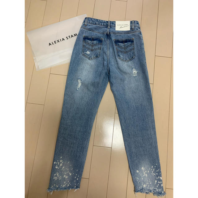 ALEXIA STAM(アリシアスタン)のALEXIA STAM Wave Foam Bleach Denim  M 26 レディースのパンツ(デニム/ジーンズ)の商品写真