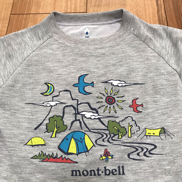 mont bell(モンベル)のmont-bell 長袖Tシャツ　100cm キッズ/ベビー/マタニティのキッズ服男の子用(90cm~)(Tシャツ/カットソー)の商品写真