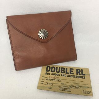 ダブルアールエル(RRL)の未使用品☆【RRL】コンチョウォレット★　折り財布　レザー　メンズ　ブラウン(折り財布)