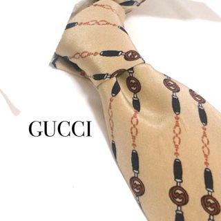 グッチ(Gucci)の限定値下げ ヴィンテージ レア GG柄 GUCCI グッチ ベージュ ネクタイ(ネクタイ)