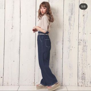 ナイスクラップ(NICE CLAUP)のベルト付ハイウエストデニムパンツ(デニム/ジーンズ)