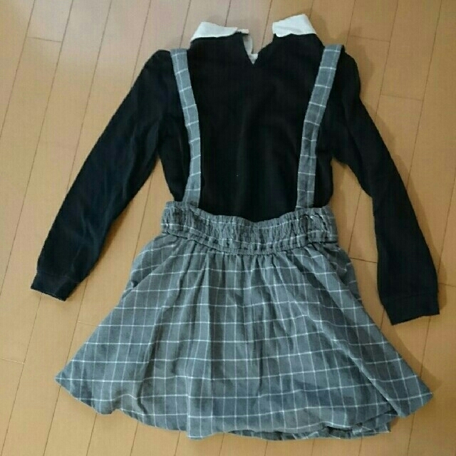 ikka(イッカ)のikka 150㎝女の子服 上下セット キッズ/ベビー/マタニティのキッズ服女の子用(90cm~)(スカート)の商品写真