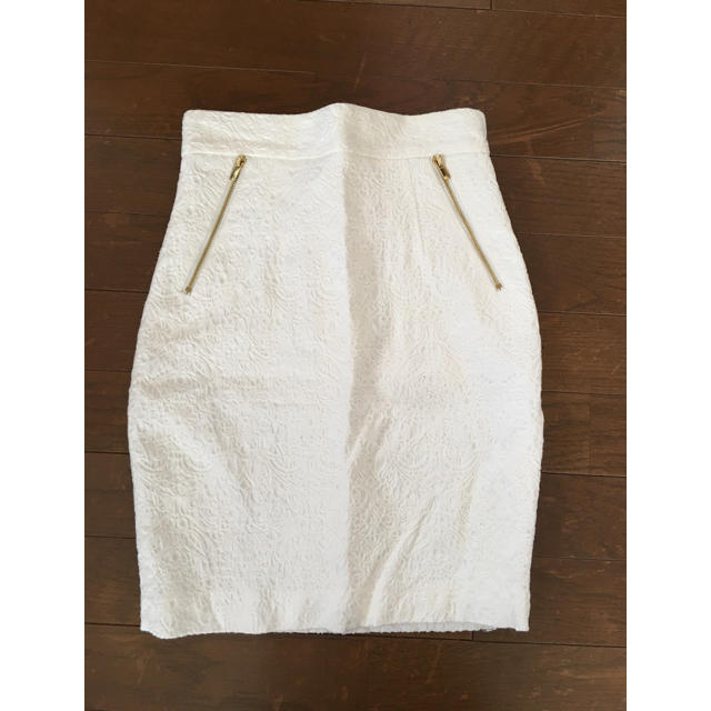 H&M(エイチアンドエム)のH&M タイトスカート　ホワイト レディースのスカート(ひざ丈スカート)の商品写真