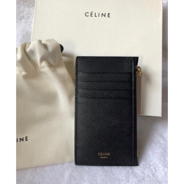 評価celine - セリーヌ コンパクト ジップドカードホルダー ブラックの ...