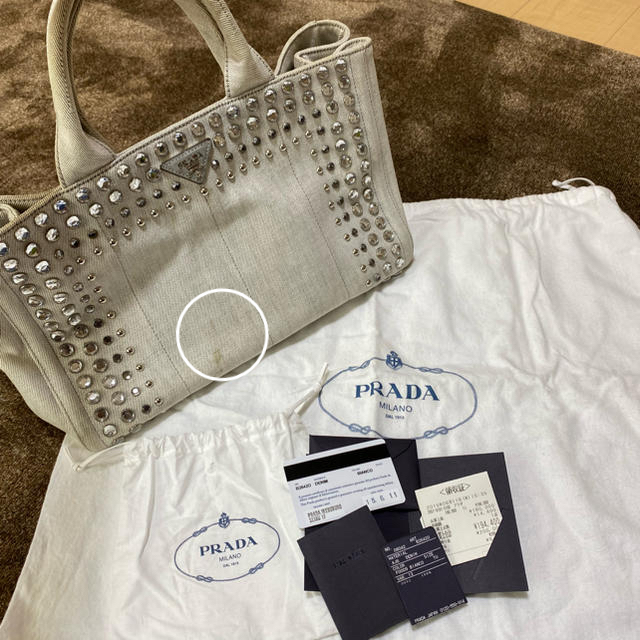 PRADA(プラダ)のプラダ　カナパ　ビジュー レディースのバッグ(トートバッグ)の商品写真