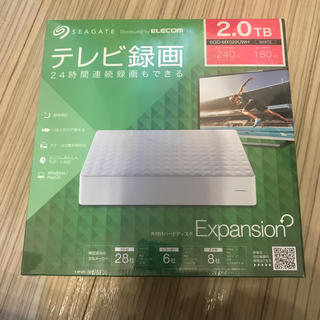 エレコム(ELECOM)の【送料込】外付けハードディスク SGD-MX020UWH 2TB(ブルーレイレコーダー)