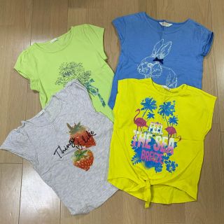 ジーユー(GU)のGU 女の子用トップス 120センチ 4枚セット(Tシャツ/カットソー)