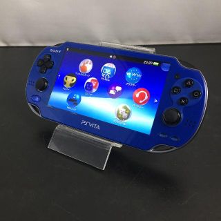 プレイステーションヴィータ(PlayStation Vita)の美品☆PS Vita Wi-Fi サファイアブルー PCH-1000 ZA04(家庭用ゲーム機本体)