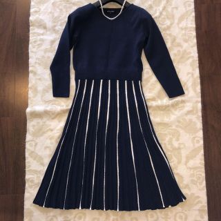 クイーンズコート(QUEENS COURT)の専用出品となりました★美品★クイーンズコート　ニットワンピース★(ひざ丈ワンピース)