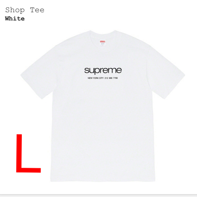 Supreme Shop Tee 白 L
