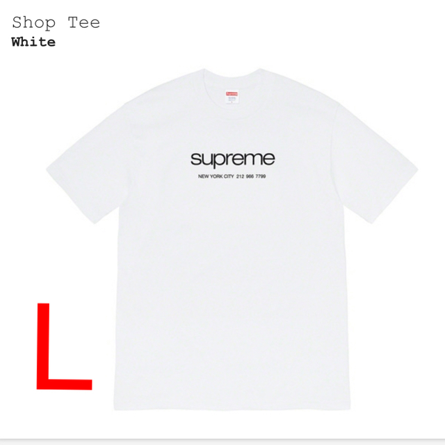 Supreme Shop Tee 白 L 低価格の 8280円 kinetiquettes.com