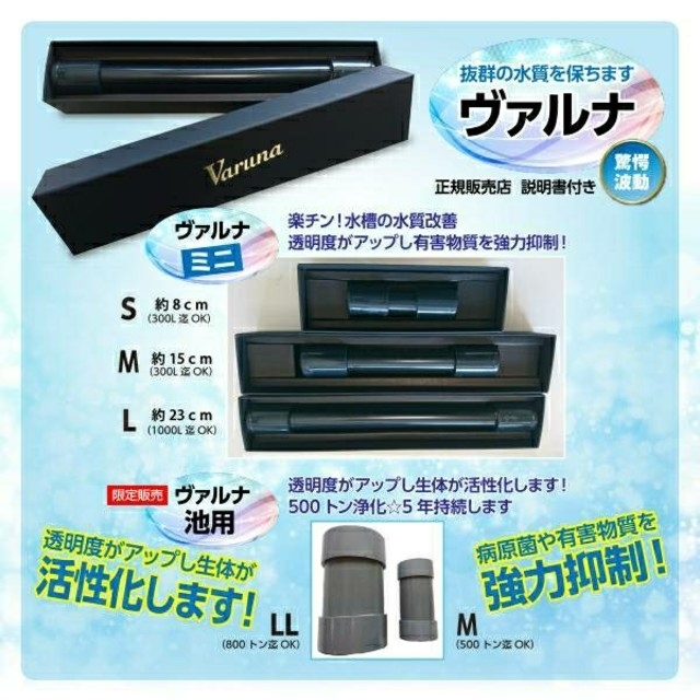 割引販売 ヴァルナミニ 23センチ 水槽の透明度が抜群に!有害物質強力