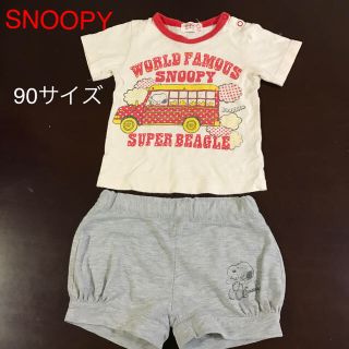 スヌーピー(SNOOPY)のSNOOPY Tシャツ ハーフパンツ 上下セット 90サイズ(Tシャツ/カットソー)