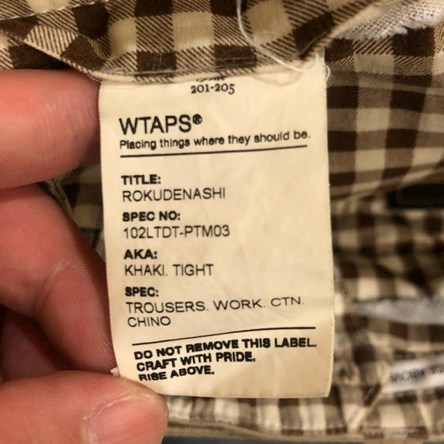 W)taps(ダブルタップス)のWTAPS 10AW KHAKI TIGHT BEIGE SIZE M 美品 メンズのパンツ(チノパン)の商品写真