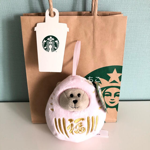 Starbucks Coffee(スターバックスコーヒー)の【新品】スタバ べアリスタ だるま TOKYO ピンク Mini エンタメ/ホビーのおもちゃ/ぬいぐるみ(ぬいぐるみ)の商品写真