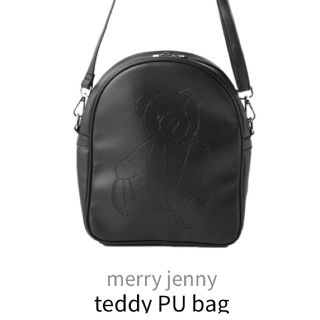 メリージェニー(merry jenny)のmerry jenny teddy PU bag ブラック(ショルダーバッグ)