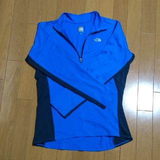 ザノースフェイス(THE NORTH FACE)のノースフェイス  ハーフジップ長袖 ブルーメンズ L(登山用品)