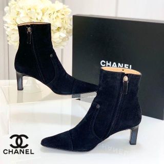 シャネル(CHANEL)の1400 シャネル ショートブーツ　黒(ブーツ)