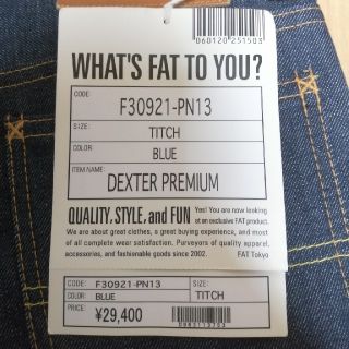 エフエーティー(FAT)の❗FAT  DEXTER PREMIUM❗ほぼ新品❗　限定(デニム/ジーンズ)