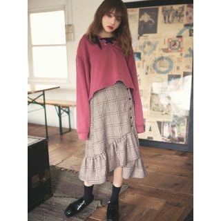 グレイル(GRL)の【美品】GRL グレイル グレンチェック マーメイド スカート M (ひざ丈スカート)