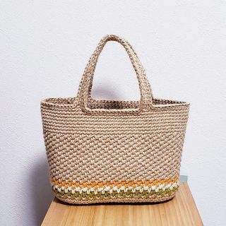 ゆり様専用。麻ひもバッグ ハンドメイド 模様編み(バッグ)