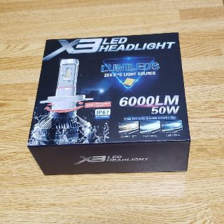 X3 LED ヘッドライト H4  6000LM×2(汎用パーツ)