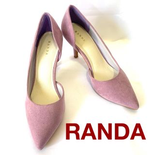 ランダ(RANDA)の【美品】RANDA パープル スエード パンプス 22.5cm レディース(ハイヒール/パンプス)