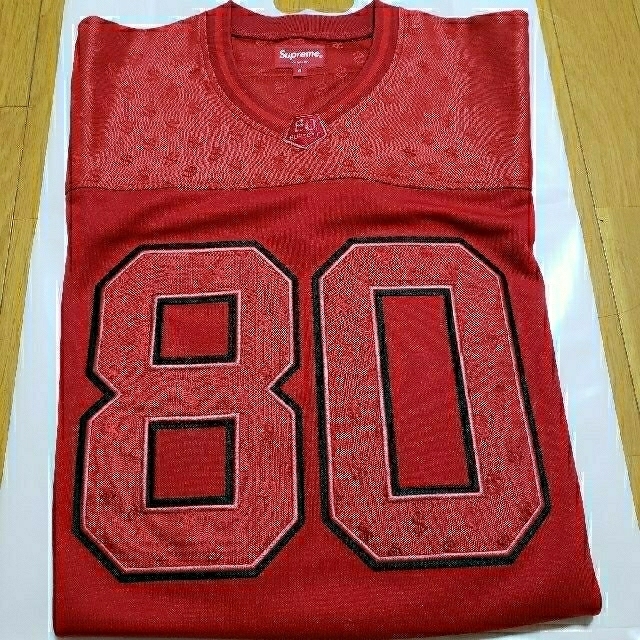 Supreme(シュプリーム)の定価以下  Supreme monogram football jersey 赤 メンズのトップス(Tシャツ/カットソー(半袖/袖なし))の商品写真