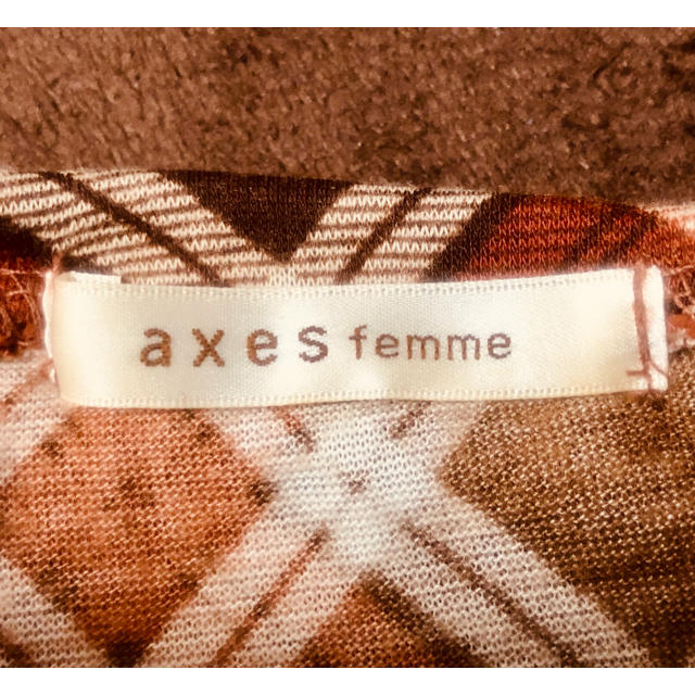 axes femme(アクシーズファム)の【axes femme】チェック タートルネック レディースのトップス(カットソー(長袖/七分))の商品写真