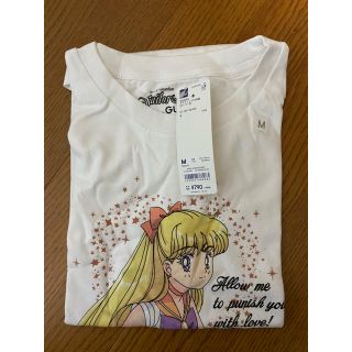 セーラームーン(セーラームーン)の【未使用】GU セーラームーンヴィーナス Tシャツ(Tシャツ(半袖/袖なし))