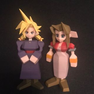 スクウェアエニックス(SQUARE ENIX)の1番くじ　FF7 リメイク　シークレット　女装クラウド&エアリス　セット(ゲームキャラクター)