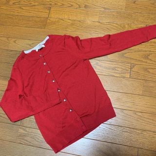 バナナリパブリック(Banana Republic)のカーディガン レッド(カーディガン)