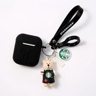 スターバックスコーヒー(Starbucks Coffee)のAirPodsシリコンケース&ベアリスタ  キーホルダー(キーホルダー)