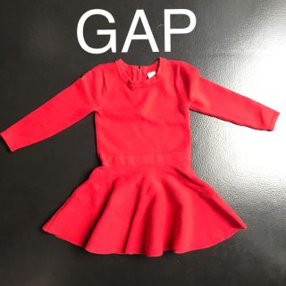 ギャップ(GAP)のGAP ニット　ワンピース　赤　レッド　ギャップ　90(ワンピース)