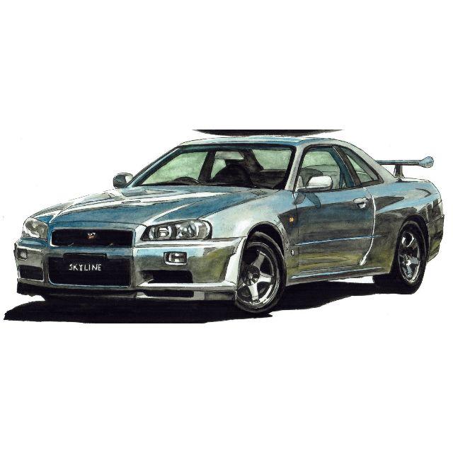 NC-389 GT-R R34/R32限定版画直筆サイン 額装済●作家平右ヱ門 3