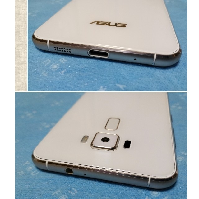 ASUS(エイスース)のzenfone3 ZE520KL 美品 白　値下げ スマホ/家電/カメラのスマートフォン/携帯電話(スマートフォン本体)の商品写真